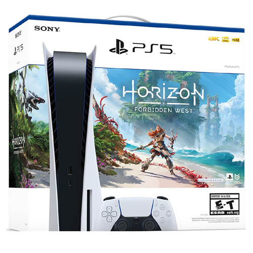 Rich results on Google's SERP when searching for 'PlayStation 5 825GB+Horizon II Forbidden West'